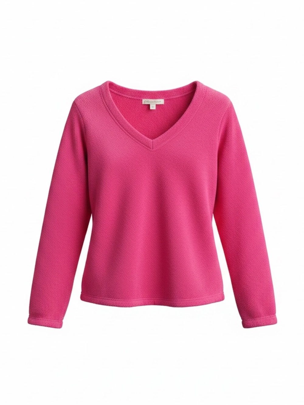 Faded Glory Girls Hot Pink V-Neck Plush Pullover